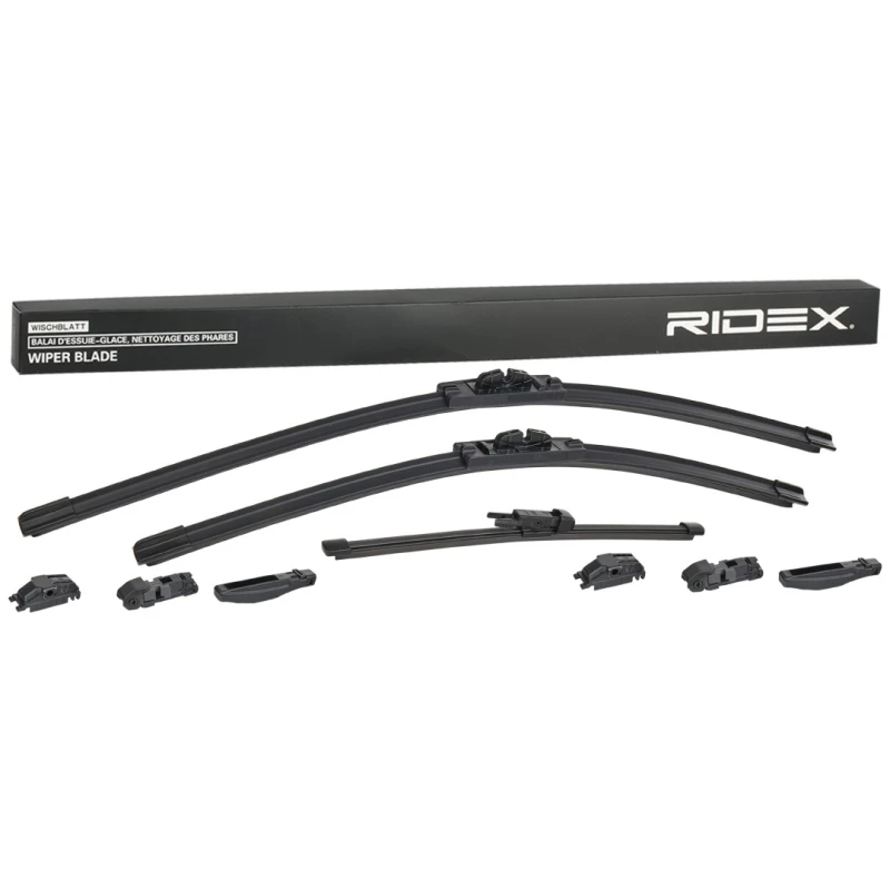 Image of RIDEX 298W17082 Wiper blade Front and Rear, Beam, 475mm Wiper Blade (298)