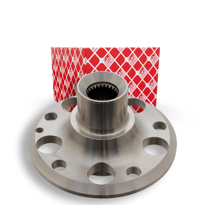 Image of FEBI BILSTEIN 31669 Wheel Hub Front Axle, without wheel bearing Wheel Hub (653)
