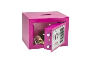 image of Phoenix cmpct Home Safe Electrnic Lock & dposit Slot Pink