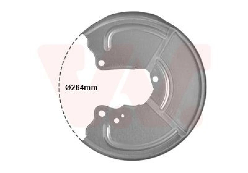 Image of VAN WEZEL Brake disc backing plate VAN WEZEL 1754373