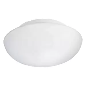 Image of Wall Flush Ceiling Light Colour White Shade White Glass Opal Matt Bulb E27 2x60W
