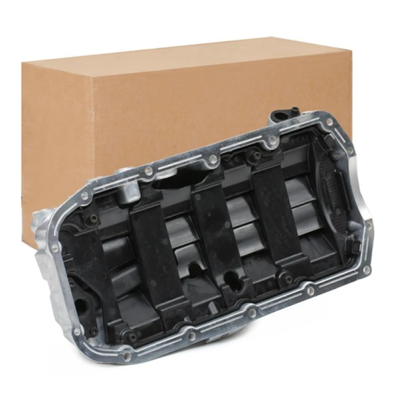 Image of RIDEX 592O0166 Oil Sump without oil sump gasket, Aluminium, with oil drain plug Oil Pan (592)