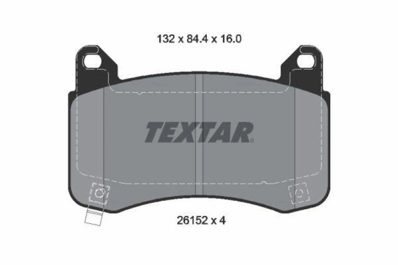 Image of Brake pad set TEXTAR 2615201