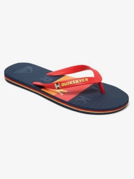 image of Molokai Word Block - Flip-Flops For Him - Red - Quiksilver