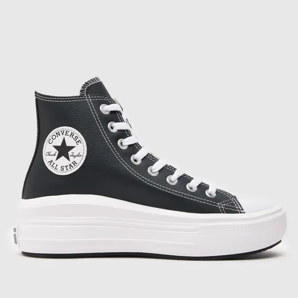 Converse all star move faux leather trainers in Black & white Black & White UK 4.5 (EU 37)