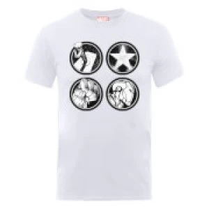 Image of Marvel Avengers Assemble Main Logos T-Shirt - White - XL