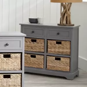 Image of Pacific Devonshire 6 Drawer Chest, Grey Painted Pine Grey