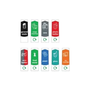Image of Slim Jim Recycling Station Label Kit 10 X 1 Stickers of Each German