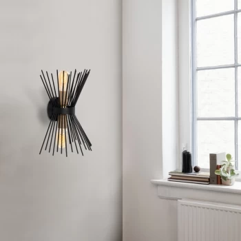 image of Kirpi - 3091 Black Wall Lamp