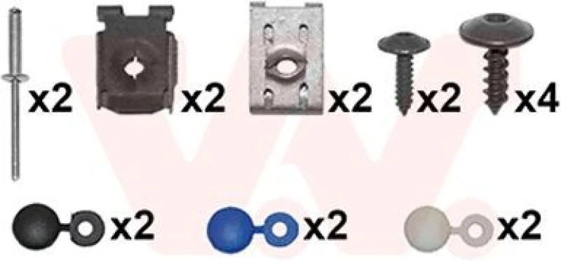 Image of VAN WEZEL Mounting Kit, bumper VAN WEZEL 5863793