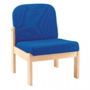 image of Arista Reception Seat Beech Veneer Blue