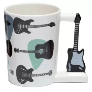 Image of Headstock Guitar Ceramic Shaped Handle Mug