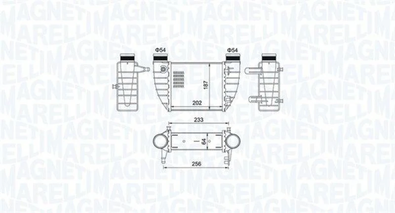 Image of MAGNETI MARELLI Intercooler MAGNETI MARELLI 351319204850