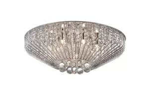Image of Carlo 7 Light Flush Polished Chrome Ceiling Fitting