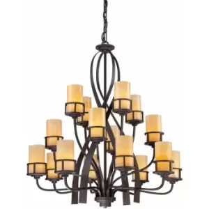 Image of 16 Bulb Chandelier Hanging Pendant LIght Imperial Bronze LED E27 100W Bulb