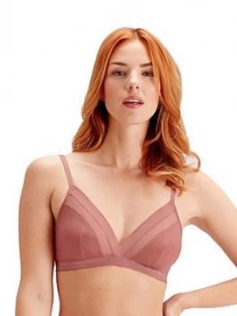 Image of Pretty Polly Triangle Bra - Rose, Rose, Size 8, Women