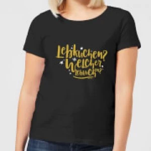 Image of International Lebkiuchen Womens T-Shirt - Black - 3XL - Black