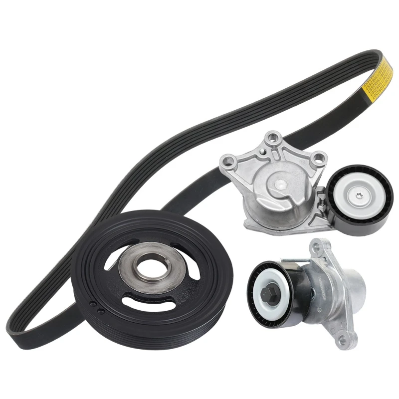 Image of RIDEX 542R0194 V-ribbed belt set Pulleys: with crankshaft pulley V-Ribbed Belt Set (542)