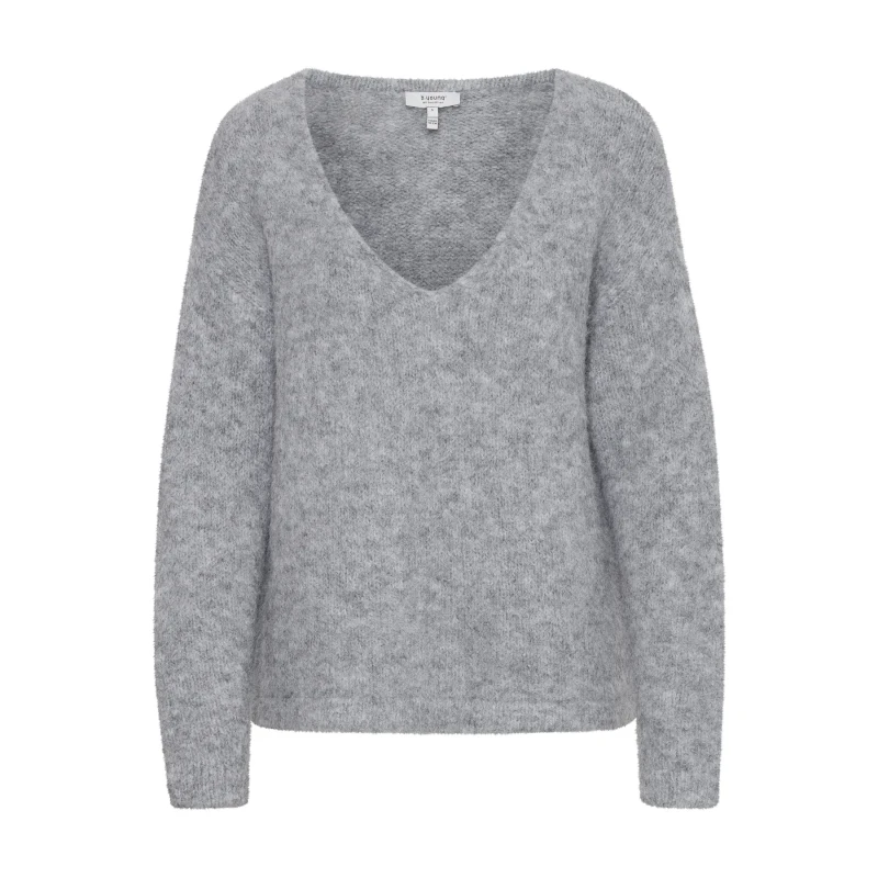 Image of b.Young Womens v-neck sweater b.young Miller Gris Female M