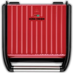 image of George Foreman 25050 Entertaining 7 Portion Steel Grill - Red