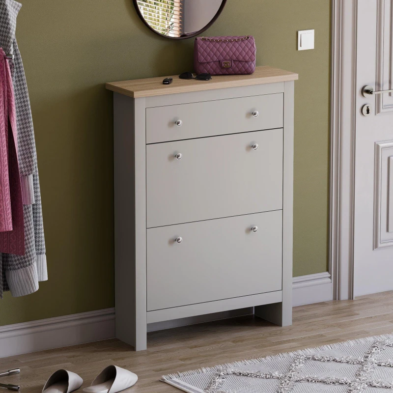 Image of Lassic Vida Designs Arlington Shoe Cabinet Grey unisex One Size