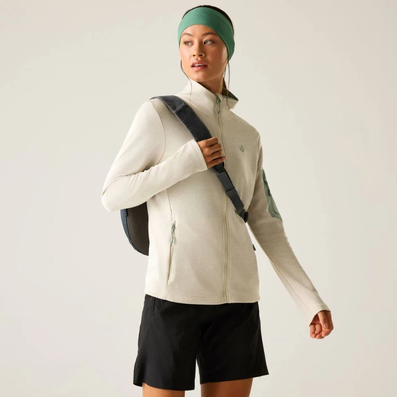 Image of Dare 2b Womens Torrek II Full Zip Active Fleece in Natural White Size: 10 Natural White Female 10