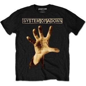 Image of System Of A Down - Hand Unisex Large T-Shirt - Black