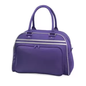 image of Bagbase Retro Bowling Bag (23 Litres) (one Size, Purple/Light Grey)