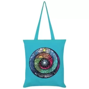 image of Grindstore Stained Glass Spectroscope Tote Bag (One Size) (Azure Blue) - Azure Blue