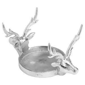 Image of Farrah Collection Silver Large Stag Candle Holder