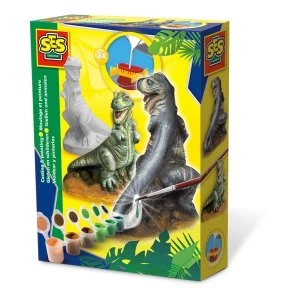 image of SES Creative - Childrens T-rex Casting and Painting Set (Multi-colour)