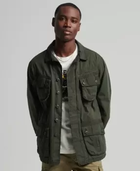 Image of Superdry Mens Tropical Combat Jacket Green / Surplus Goods Olive - Size: L