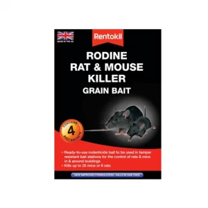 image of Rentokil Rodine Rat & Mouse Killer Grain Bait - 4 Sachet