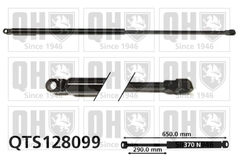 Image of QUINTON HAZELL Tailgate strut QUINTON HAZELL QTS128099