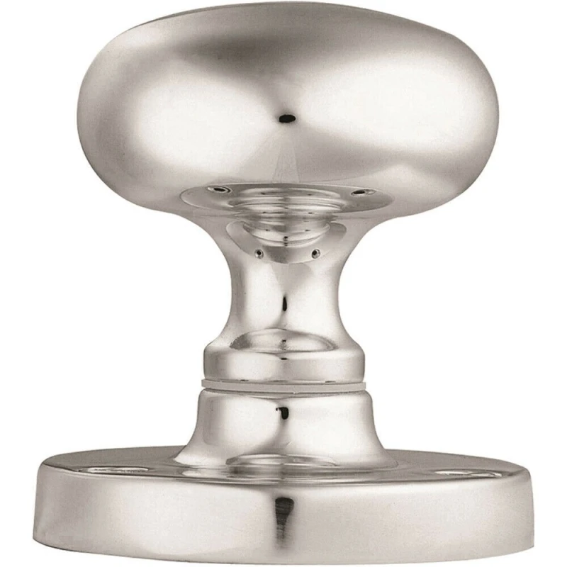 Image of Loops PAIR Mushroom Mortice Door Knob 59mm Dia Concealed Rose Polished Chrome Multi unisex