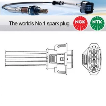 Image of 1x NGK NTK Oxygen O2 Lambda Sensor OZA659-EE7 OZA659EE7 (0381)