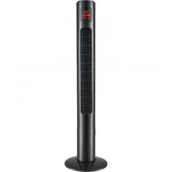 Image of electriQ 46" Black Tower Fan with Remote Control 3 Speed Settings Timer & Oscillation Functions