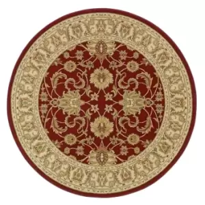 Image of Oriental Weavers Kendra Round Rug Red Gold 45 M 120X120cm