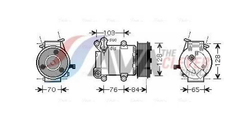 Image of Air conditioning compressor AVA COOLING SYSTEMS FDAK418