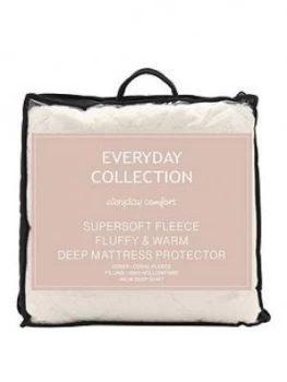 image of Everyday Collection Super Soft Teddy Fleece Mattress Protector