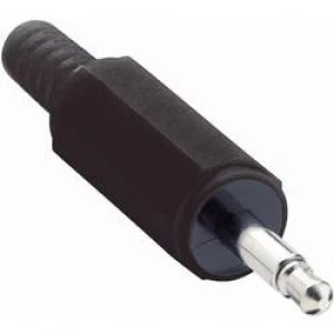 Image of 3.5mm audio jack Plug straight Number of pins 2 Mono Black Lumberg 153206