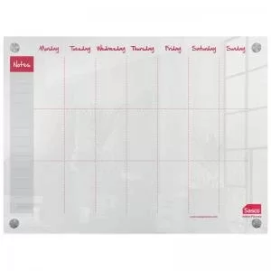 Sasco Week Planner Acrylic Mounted 600 x 450mm 2410183 16937AC