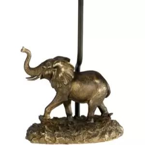 image of Elstead - LightBox Sabi Bronzed Patina Table Lamp, Elephant Statuette, Base Only