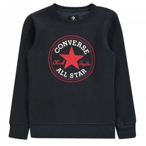 image of Converse Chuck Crew Sweatshirt Junior Boys - Obsidian