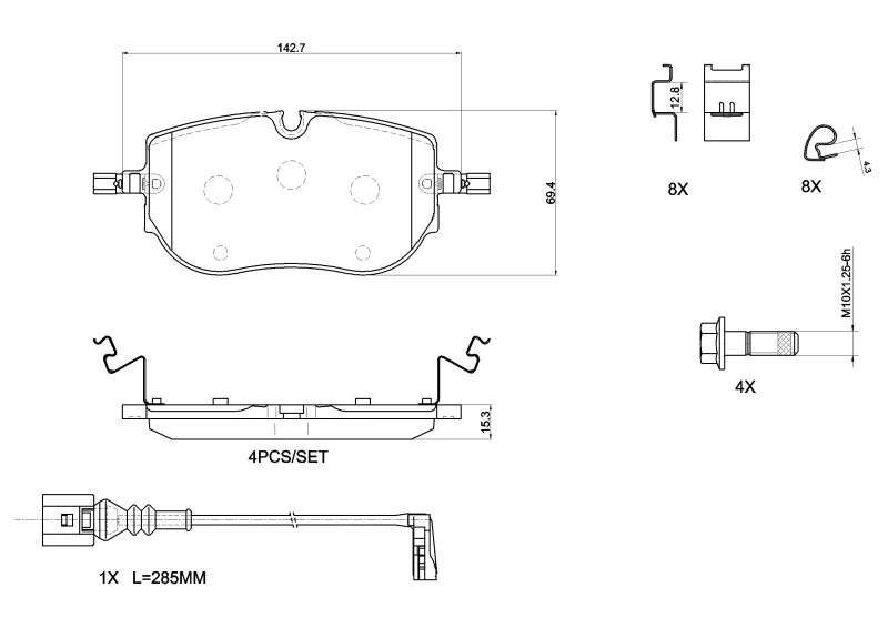 Image of BREMBO Brake pad set BREMBO P 85 192