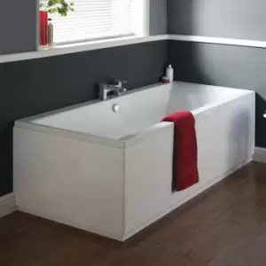 Image of Asselby Double Ended Rectangular Bath 1700mm x 750mm - Acrylic - Nuie