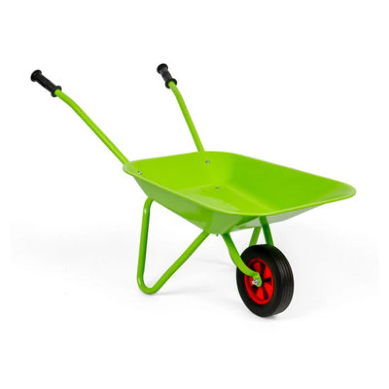 Image of Bigjigs Toys Garden Wheelbarrow - Lightweight Metal Wheelbarrows For Kids, Green 37019