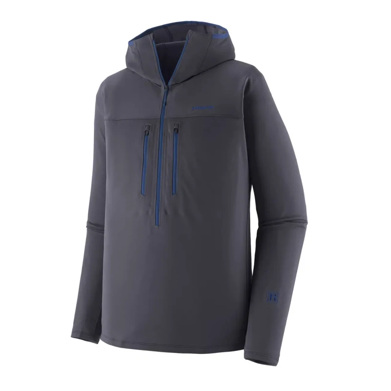 Image of Hooded sweater Patagonia R1 Ultralight Bleu Male 2XL