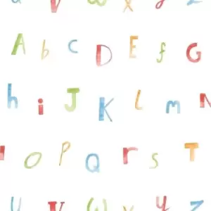 Image of Holden Decor- Make Believe Alphabet Kids Bedroom Wallpaper - Multicoloured 12560