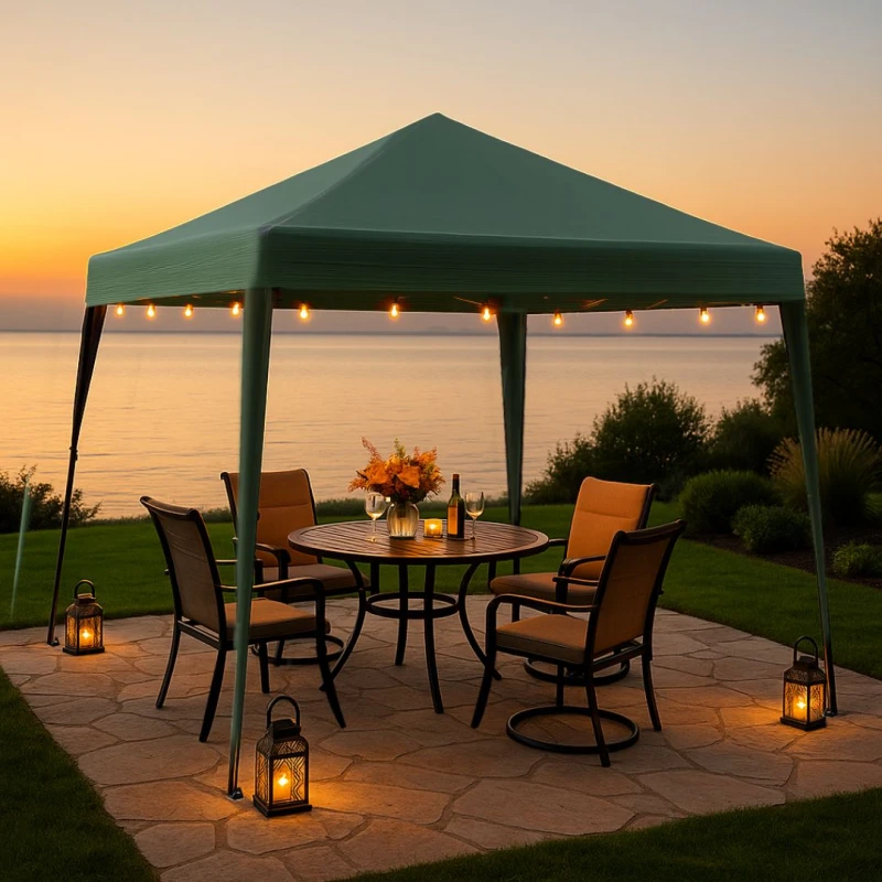 Image of Home Source Easy Up Garden Outdoor 3M Gazebo Green
